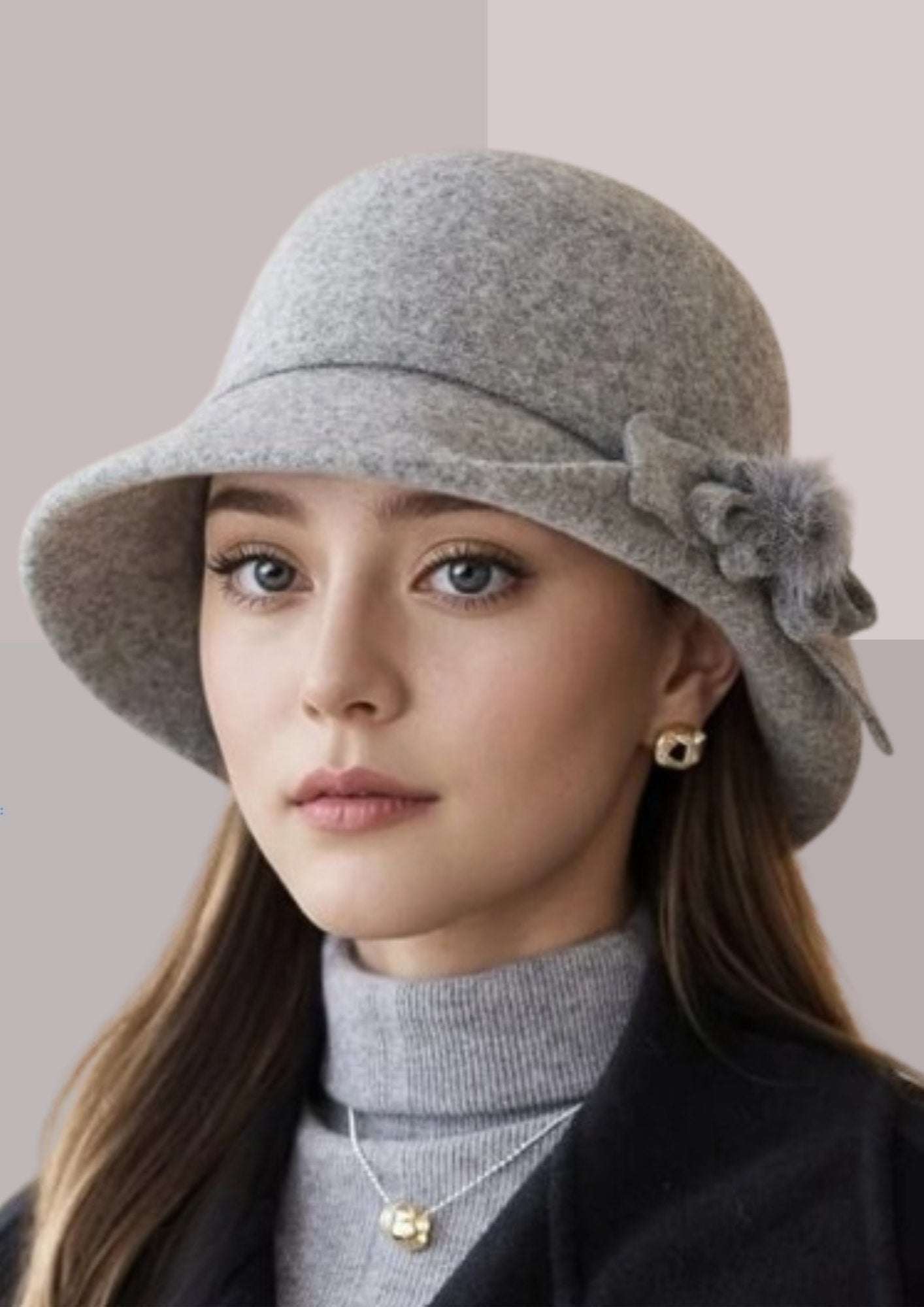 Chapeau femme cloche gris | Cap-Chapeau