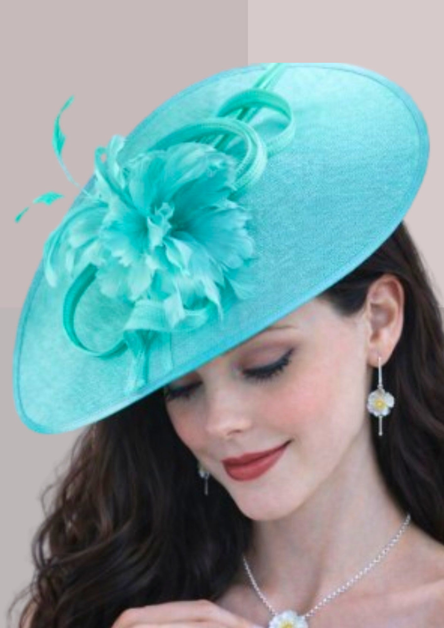 Chapeau femme mariage chic en turquoise | Cap-Chapeau
