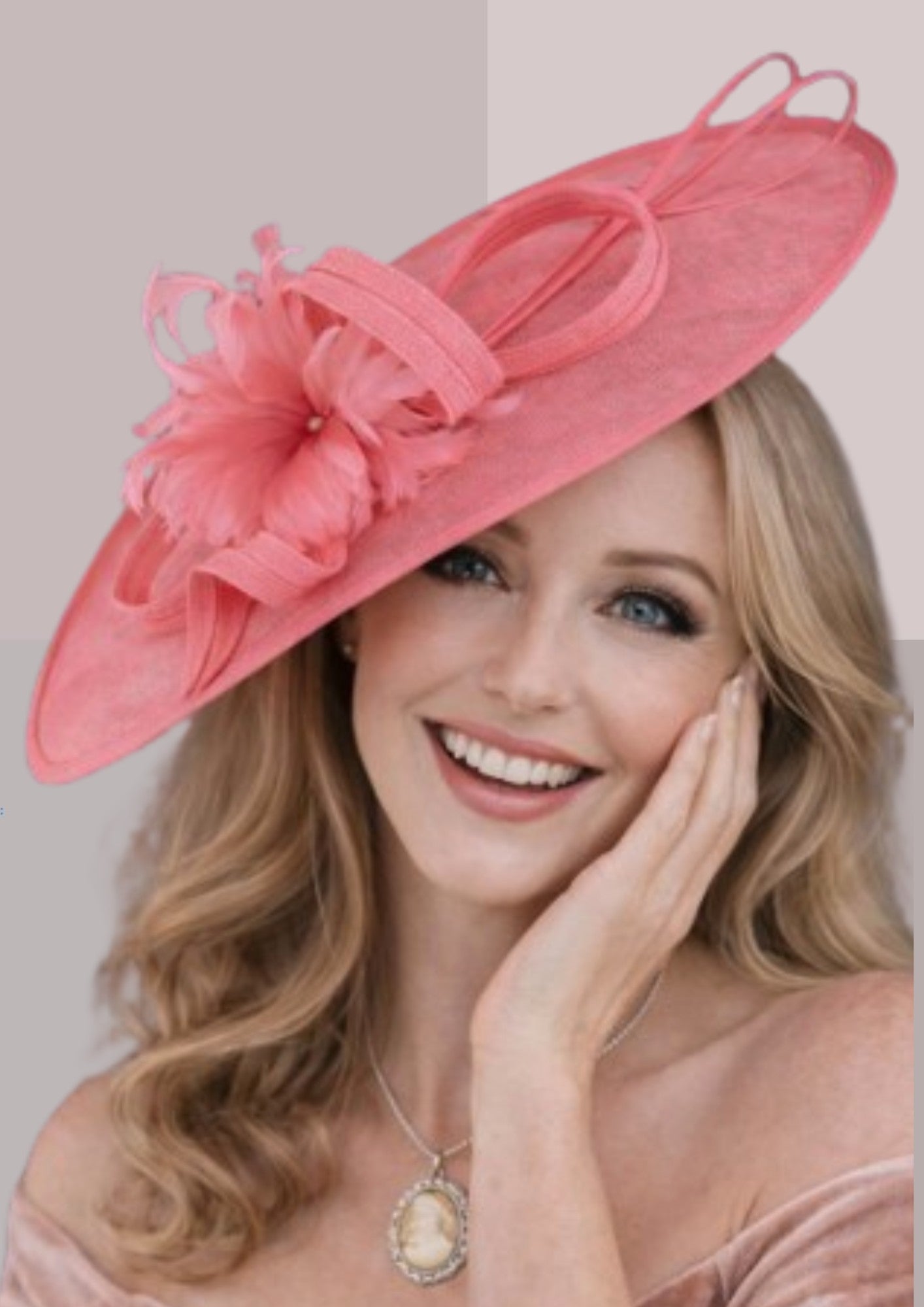 Chapeau femme mariage chic rose soutenu | Cap-Chapeau
