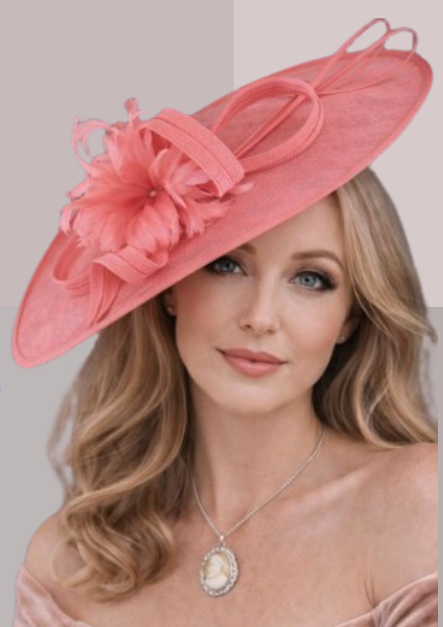 Chapeau femme mariage chic rose rouge | Cap-Chapeau