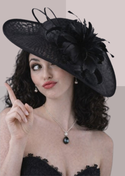 Chapeau femme mariage chic couleur noire | Cap-Chapeau