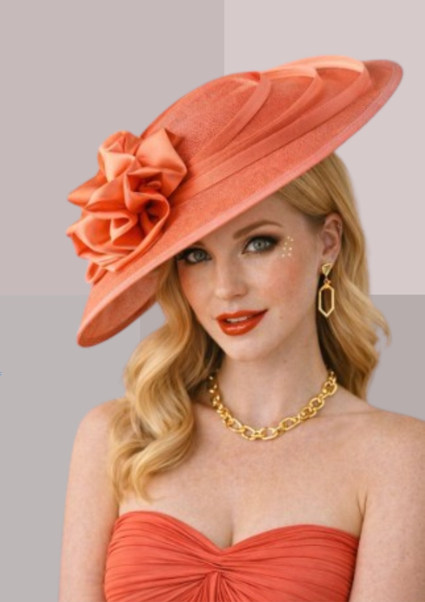 CHAPEAU MARIAGE INVITEE ORANGE | CAP-CHAPEAU