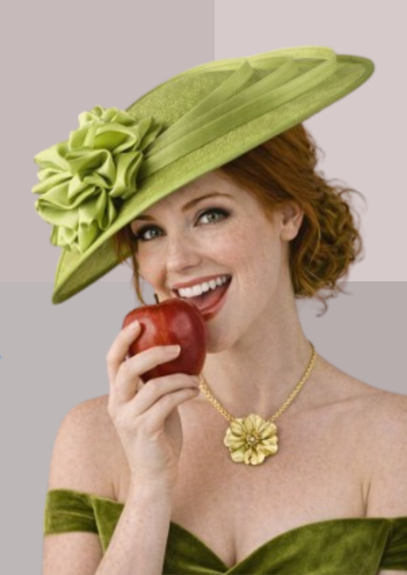 Chapeau femme mariage vert tilleul | Cap-Chapeau