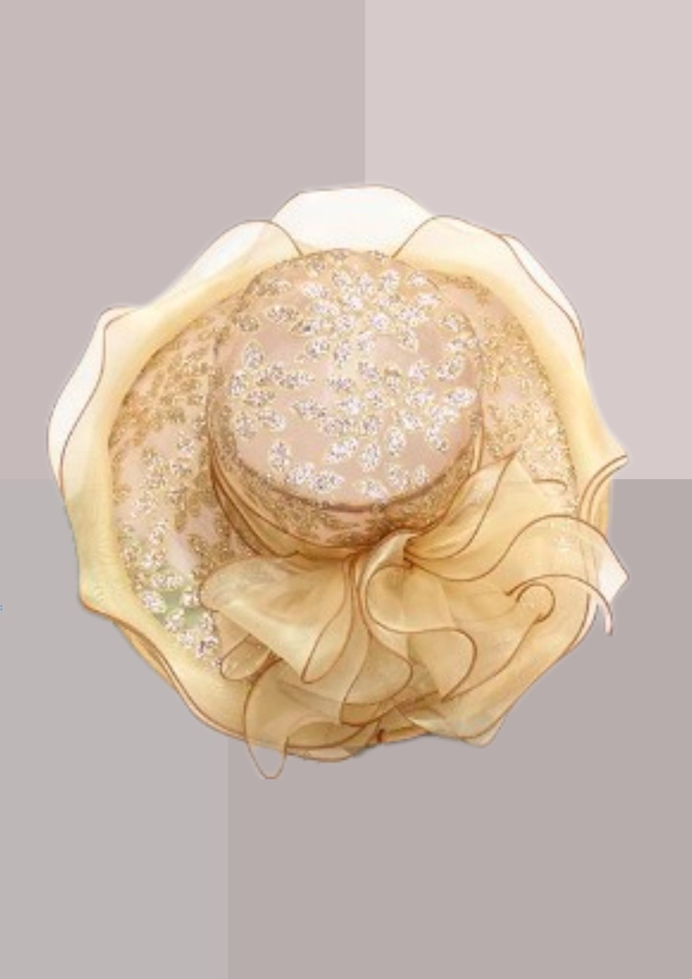 Chapeau femme pour un mariage - capeline beige or | Cap-Chapeau