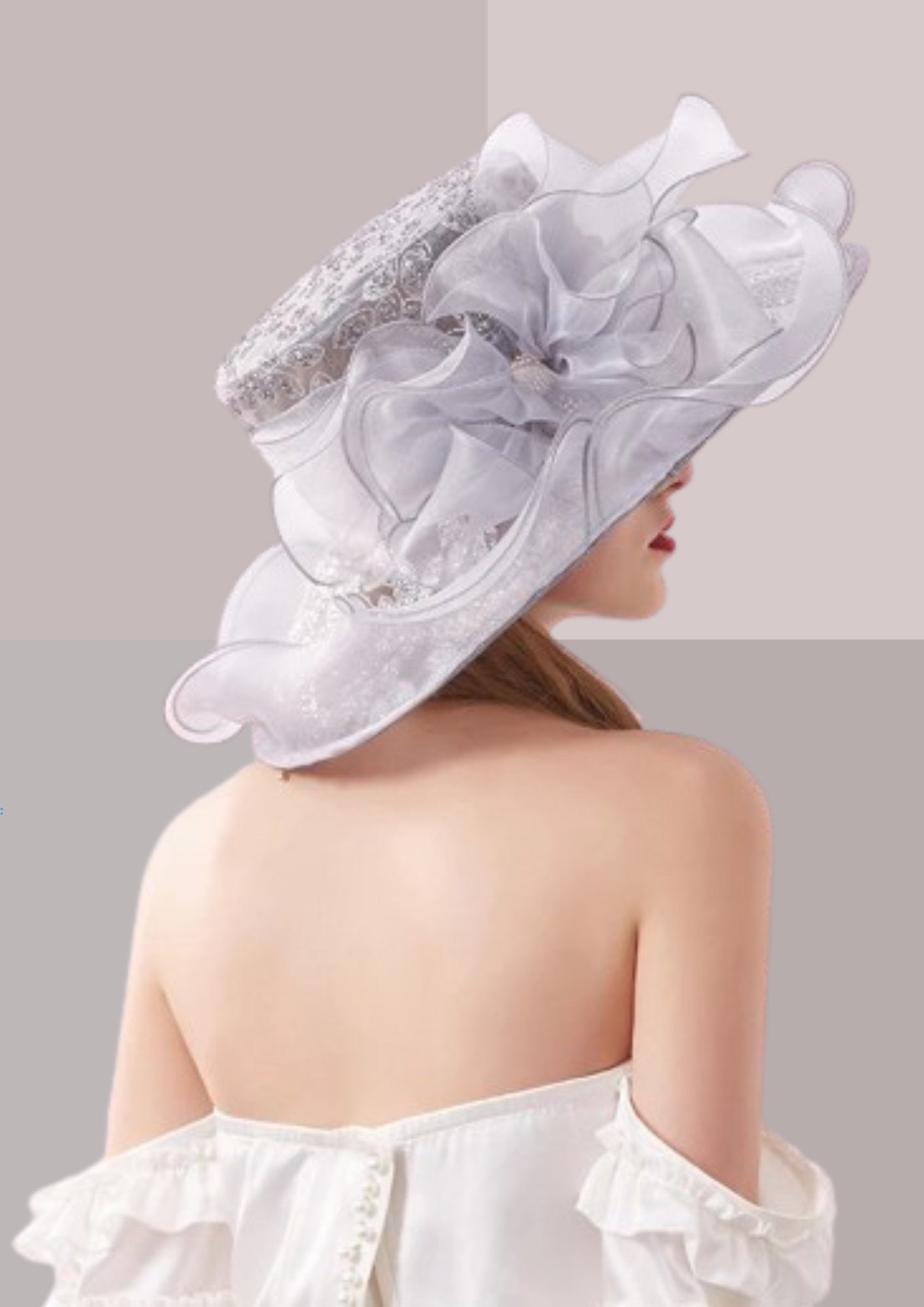 Chapeau pour un mariage gris  | Cap-Chapeau