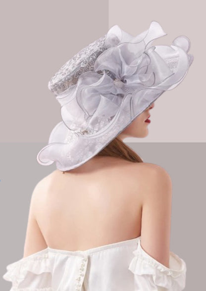 Chapeau pour un mariage gris  | Cap-Chapeau