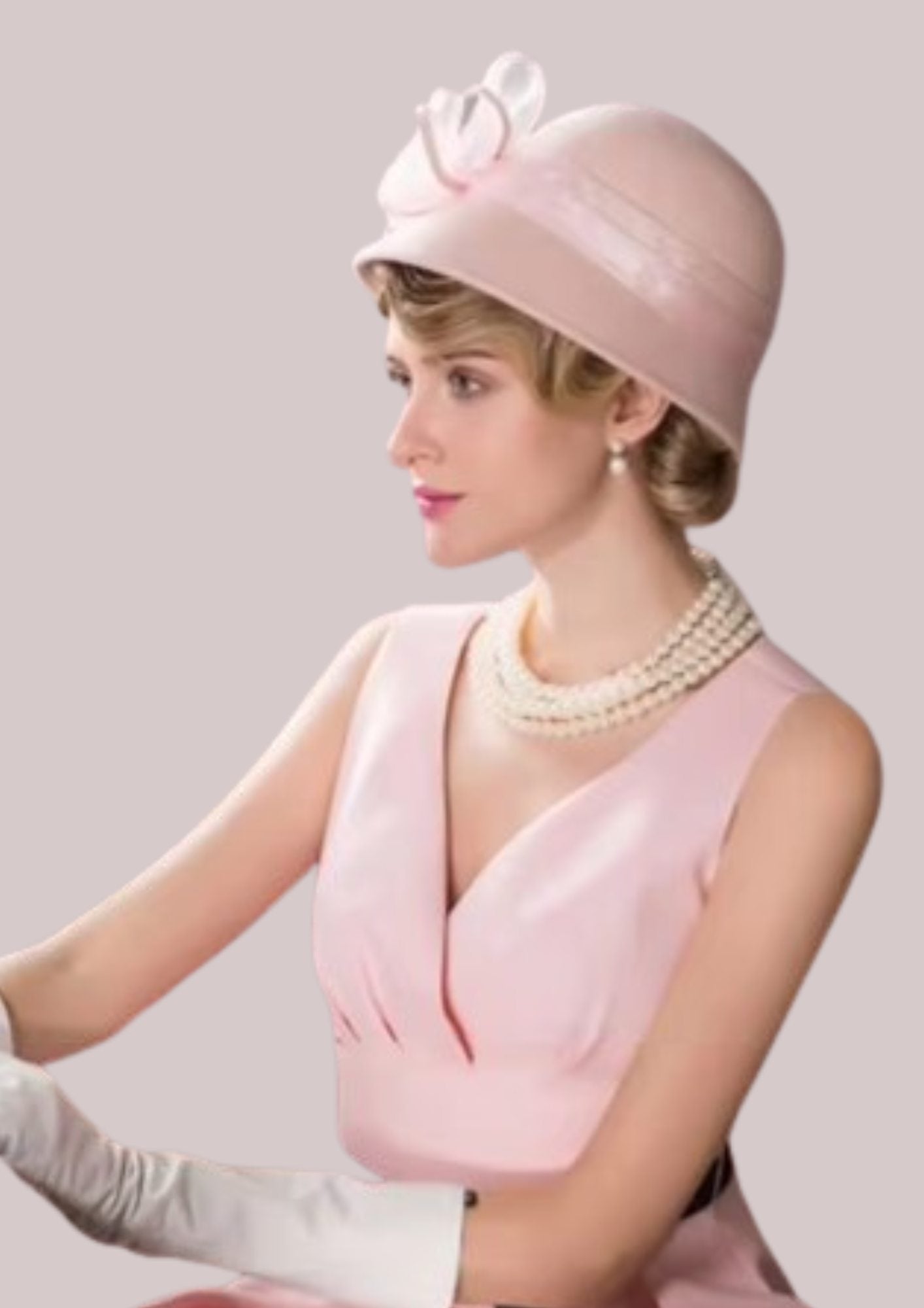 Chapeau Audrey Hepburn  rose | Cap-Chapeau