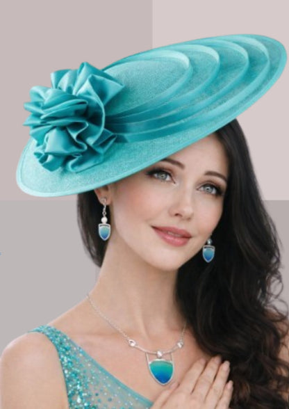 Chapeau mariage invitée turquoise bleu lagon | Cap-Chapeau