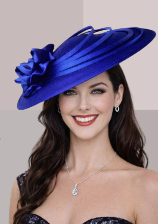 Chapeau mariage invitee bleu | Cap-Chapeau