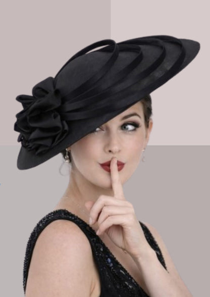 Chapeau femme pour mariage noir Chanel | Cap-Chapeau