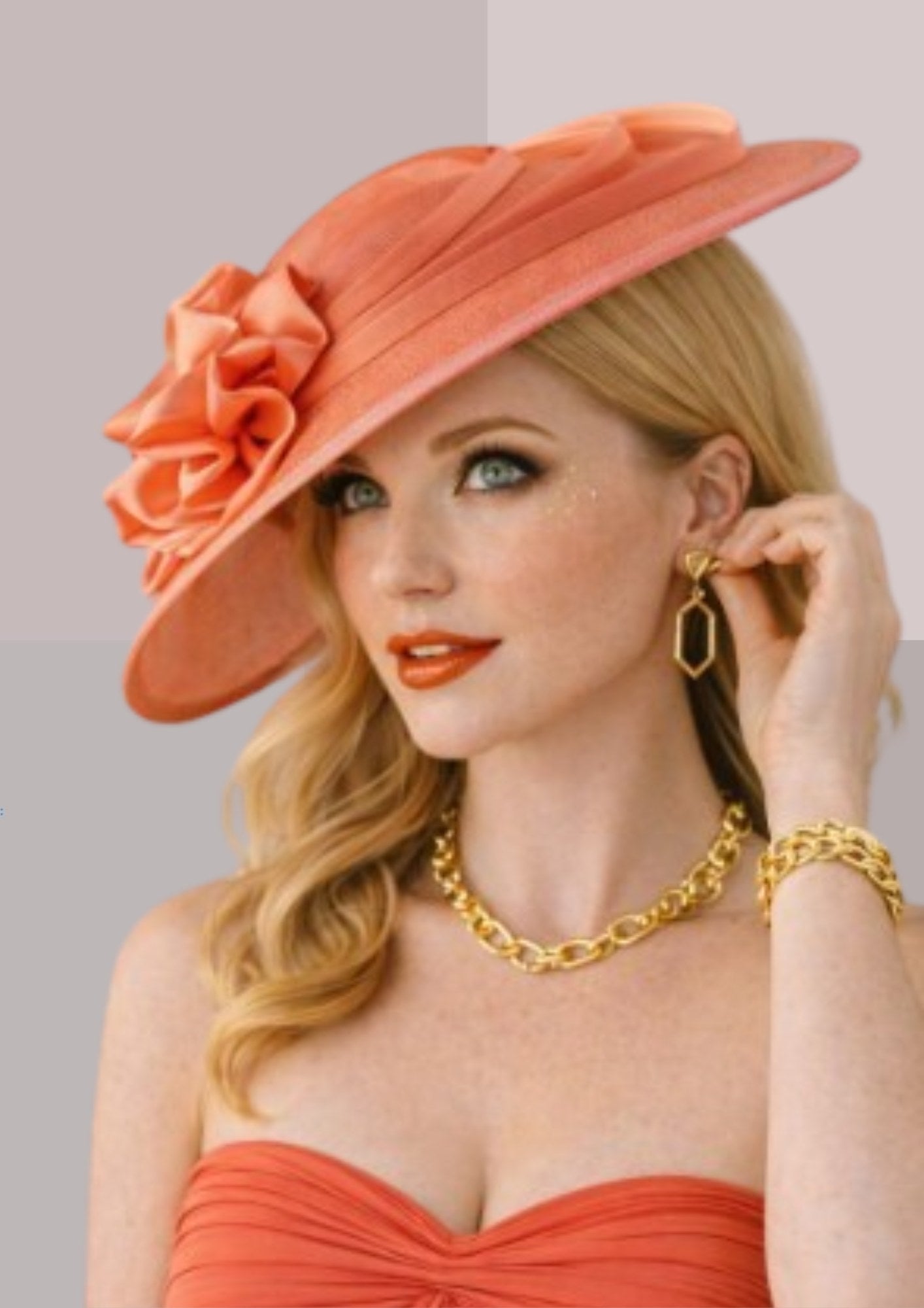 CHAPEAU MARIAGE INVITEE SAUMON | CAP-CHAPEAU