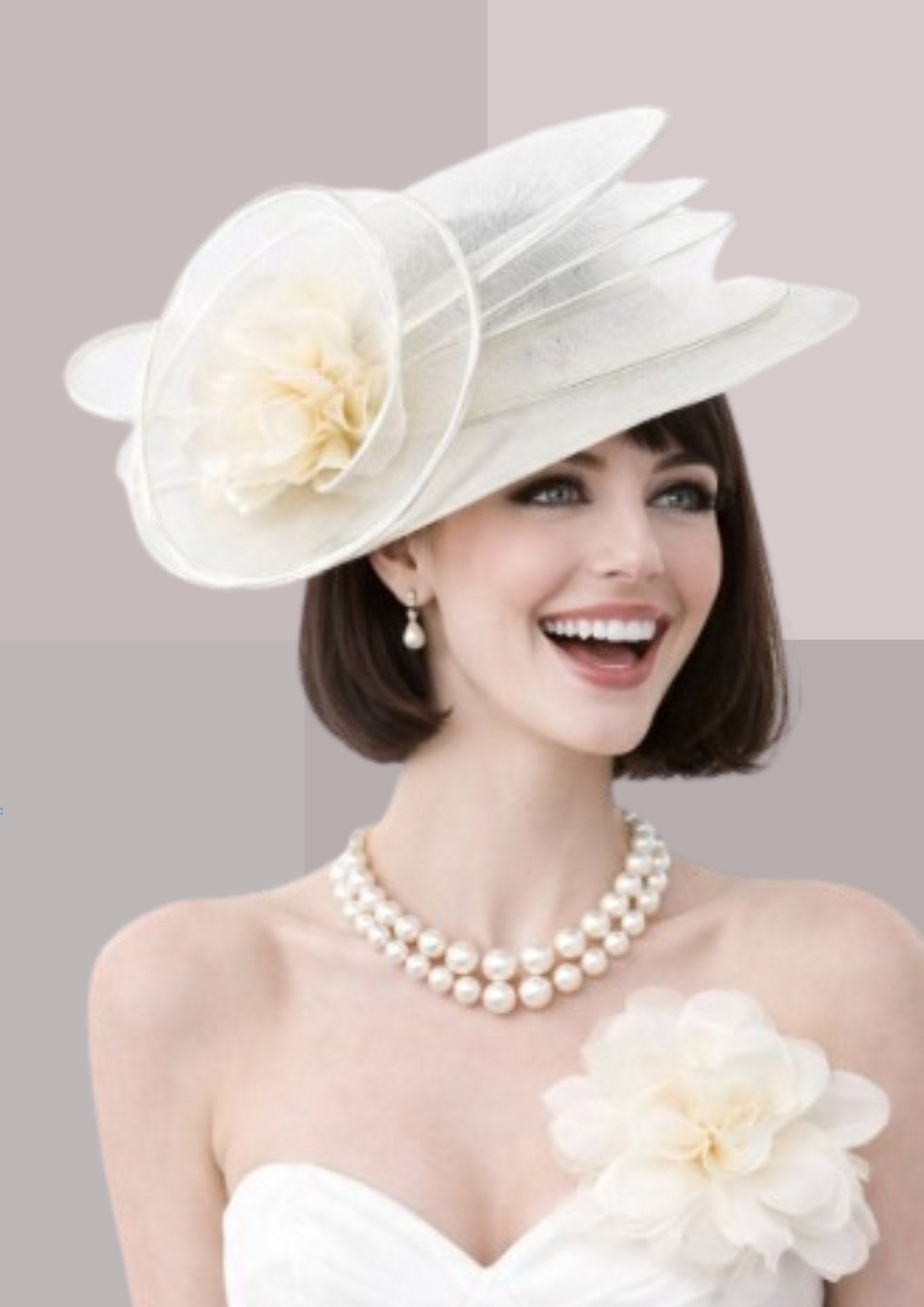Chapeau ceremonie blanc | Cap-Chapeau