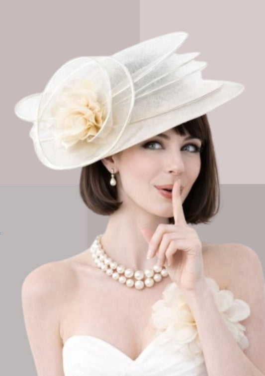 Chapeau cérémonie blanc | Cap-Chapeau