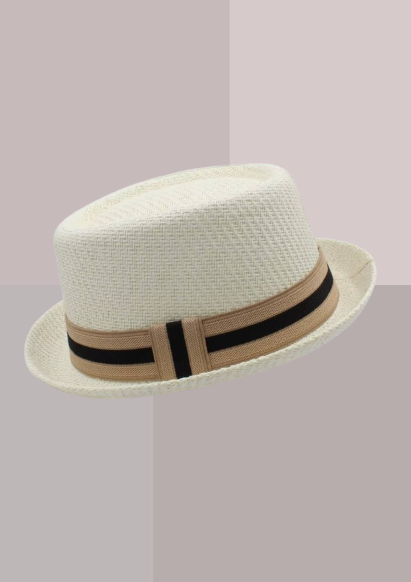 Pork pie - chapeau de paille blanc - pour homme | Cap-Chapeau