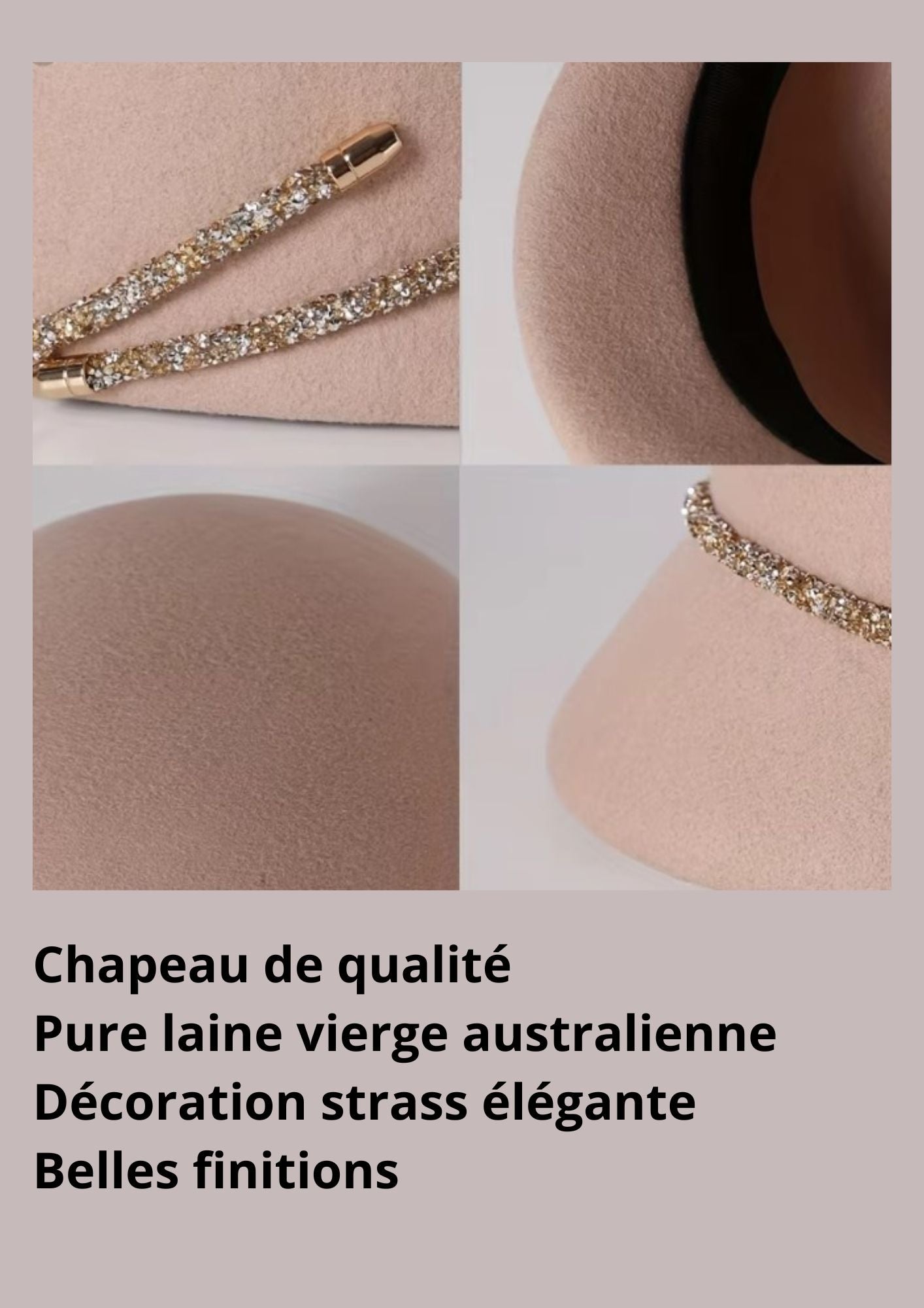 Chapeau chic détail strass |Cap-Chapeau