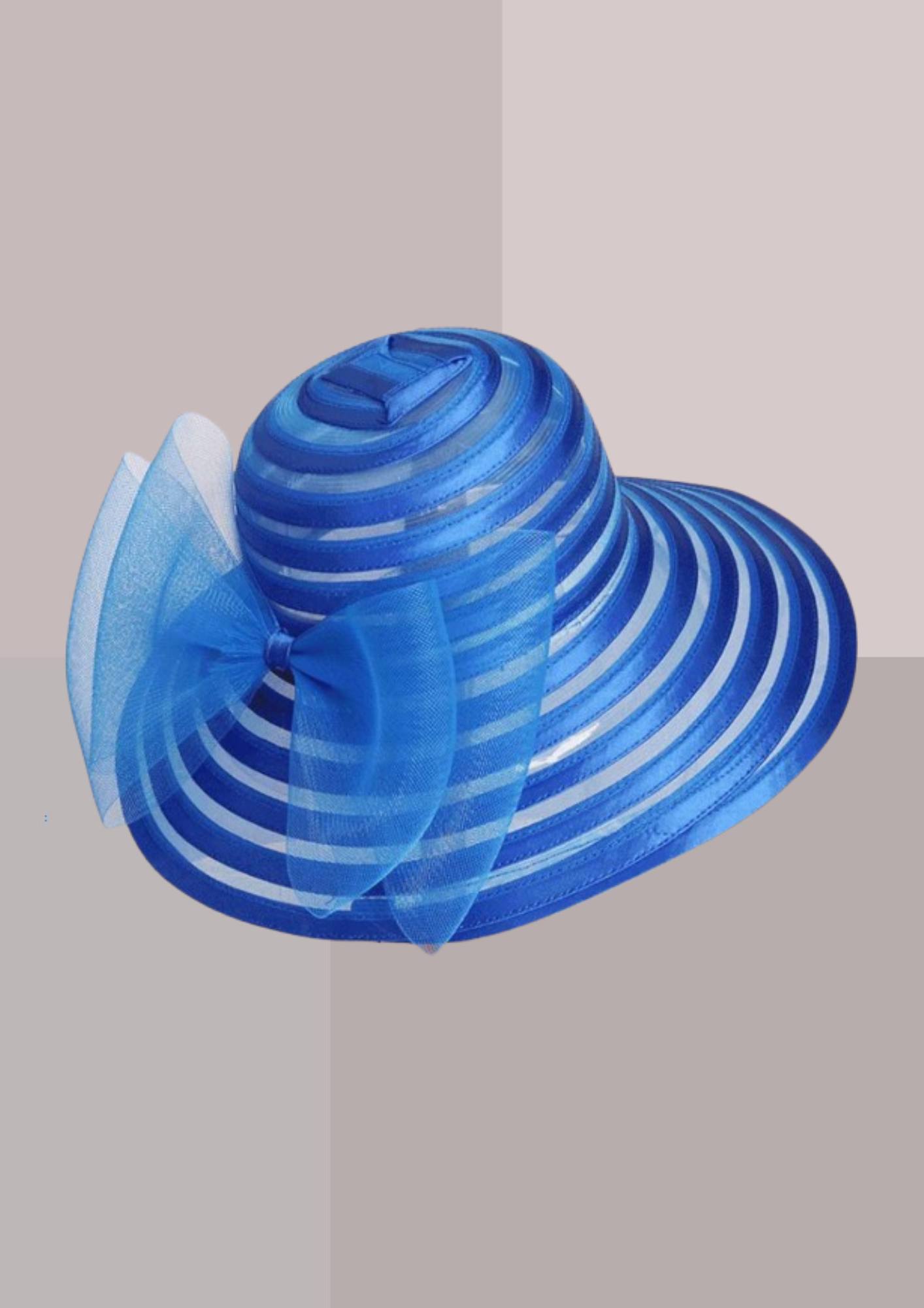  capeline bleu France  - chapeau de ceremonei femme | Cap-Chapeau