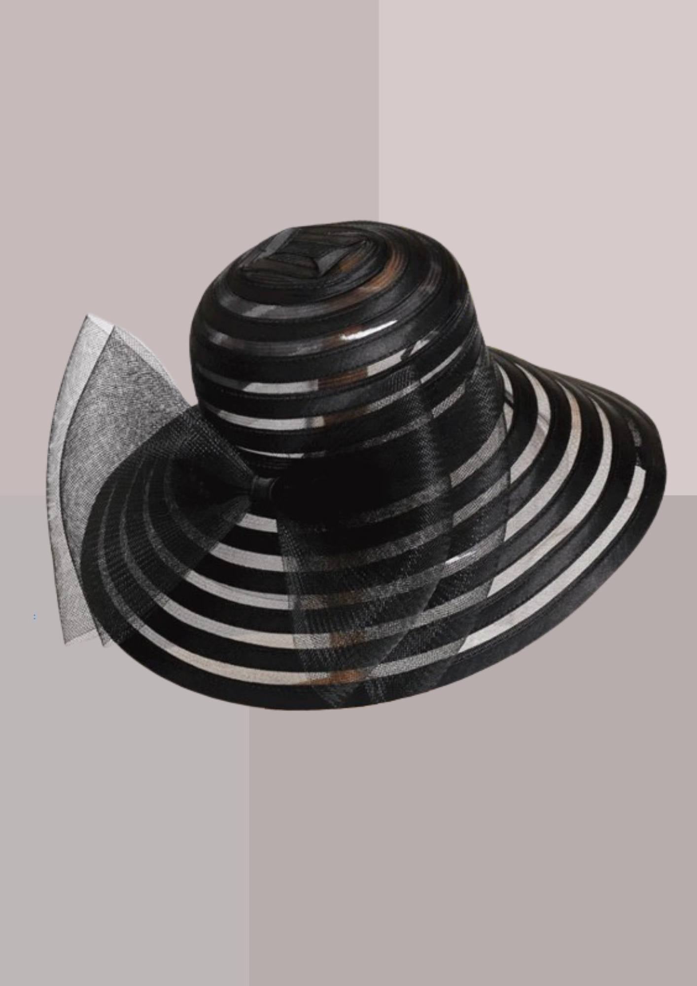 capeline en organza noir | Cap-Chapeau