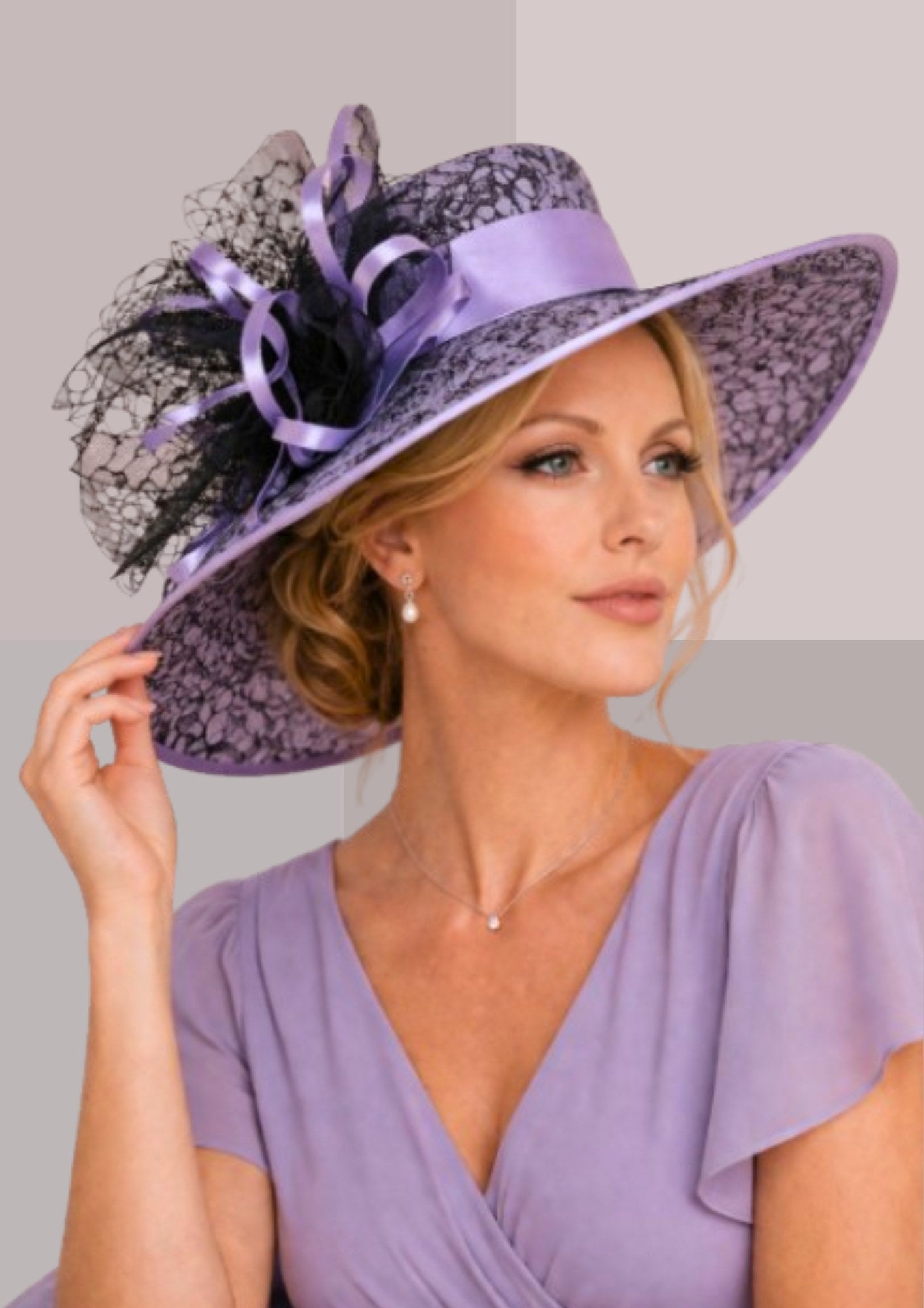 chapeau de femme pour mariage couleur parme | Cap-Chapeau