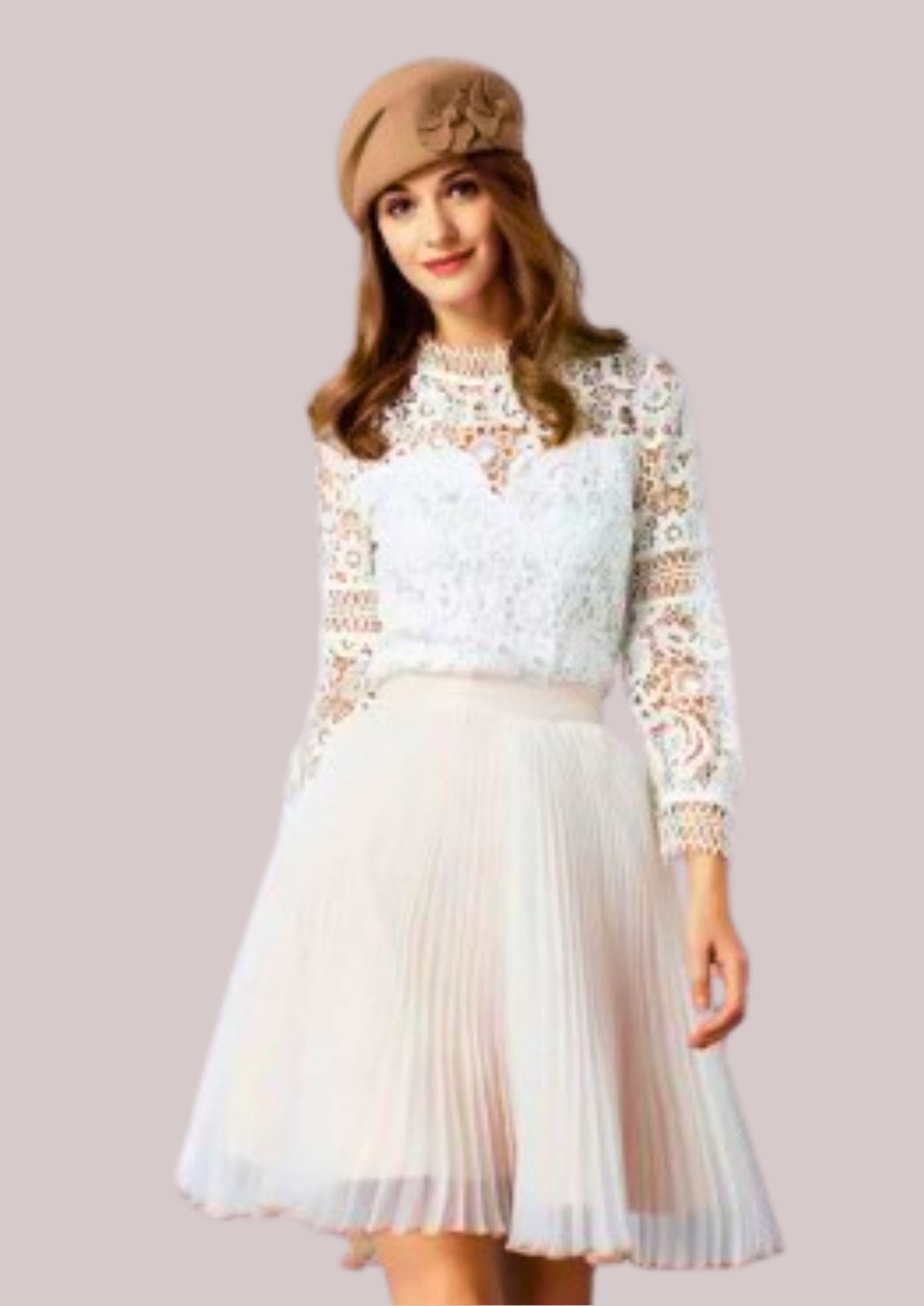 CHAPEAU CHIC POUR FEMME  - BEIGE