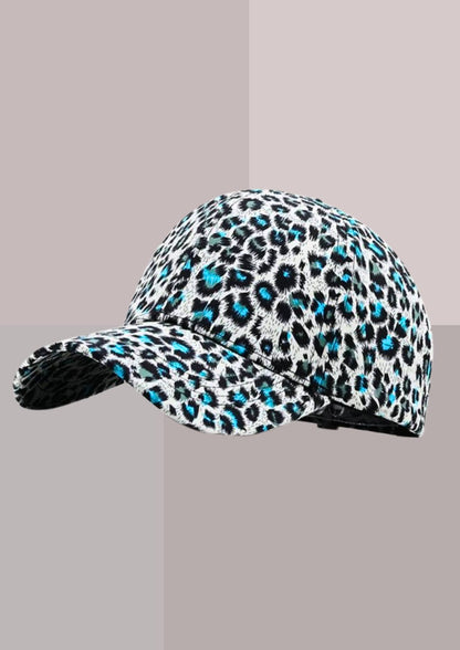 Casquette léopard - bleue | Cap-Chapeau