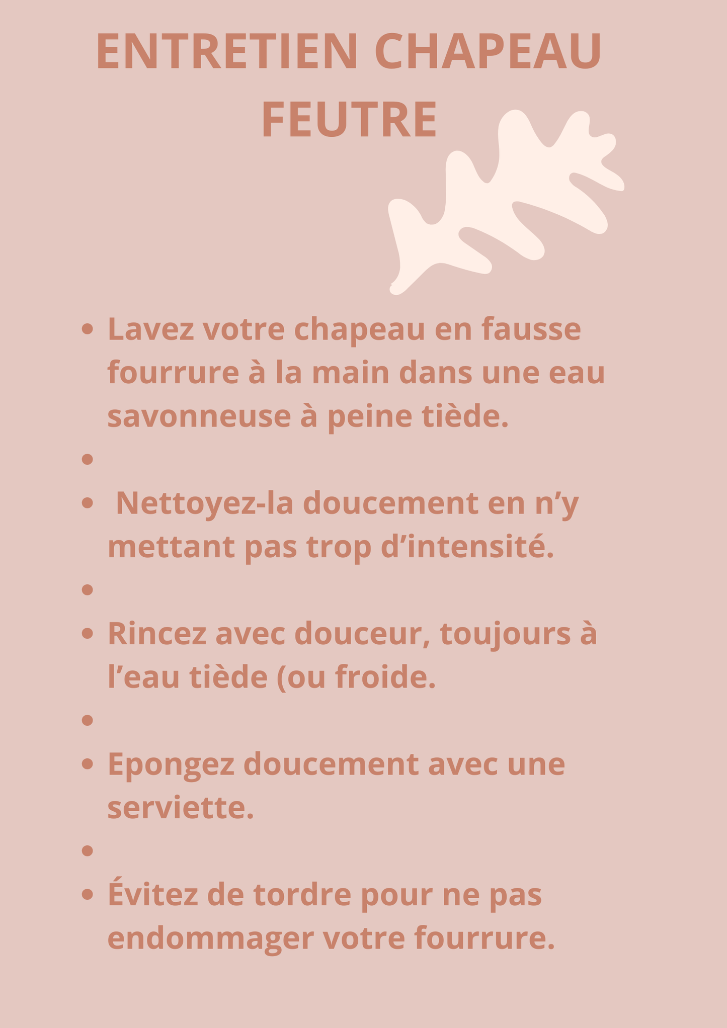 Entretien fausse fourrure | Cap-Chapeau