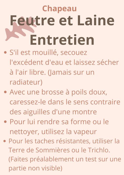 Entretien Trilby Feutre de Laine | Cap-Chapeau