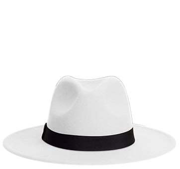 Fedora Chapeau Homme Blanc et Noir | Cap-Chapeau