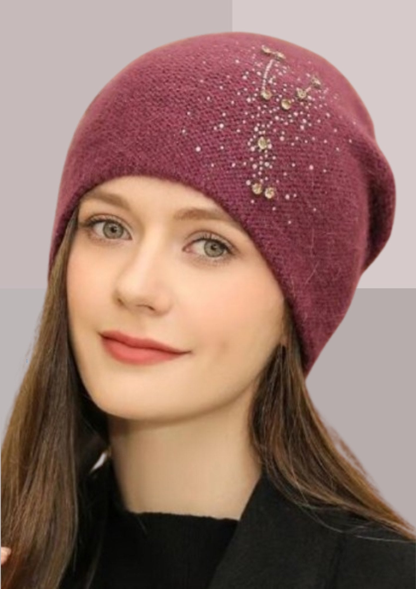 Joli bonnet pour femmes - bordeaux | Cap-Chapeau