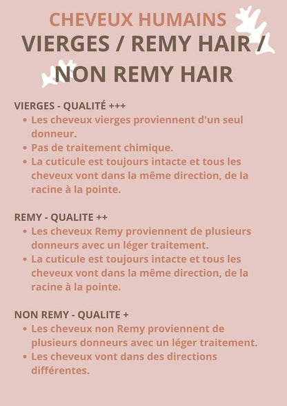 Perruque naturelle  Guide Remy-Hair| Cap-Chapeau