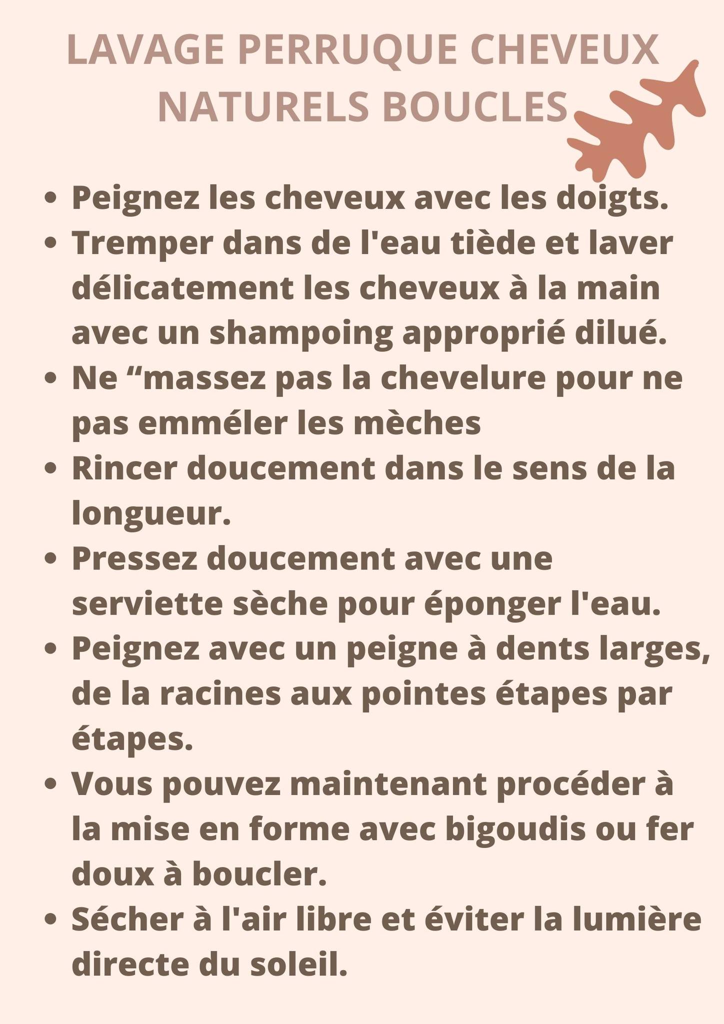 Entretien lavage Perruque cheveux humains | Cap-Perruque