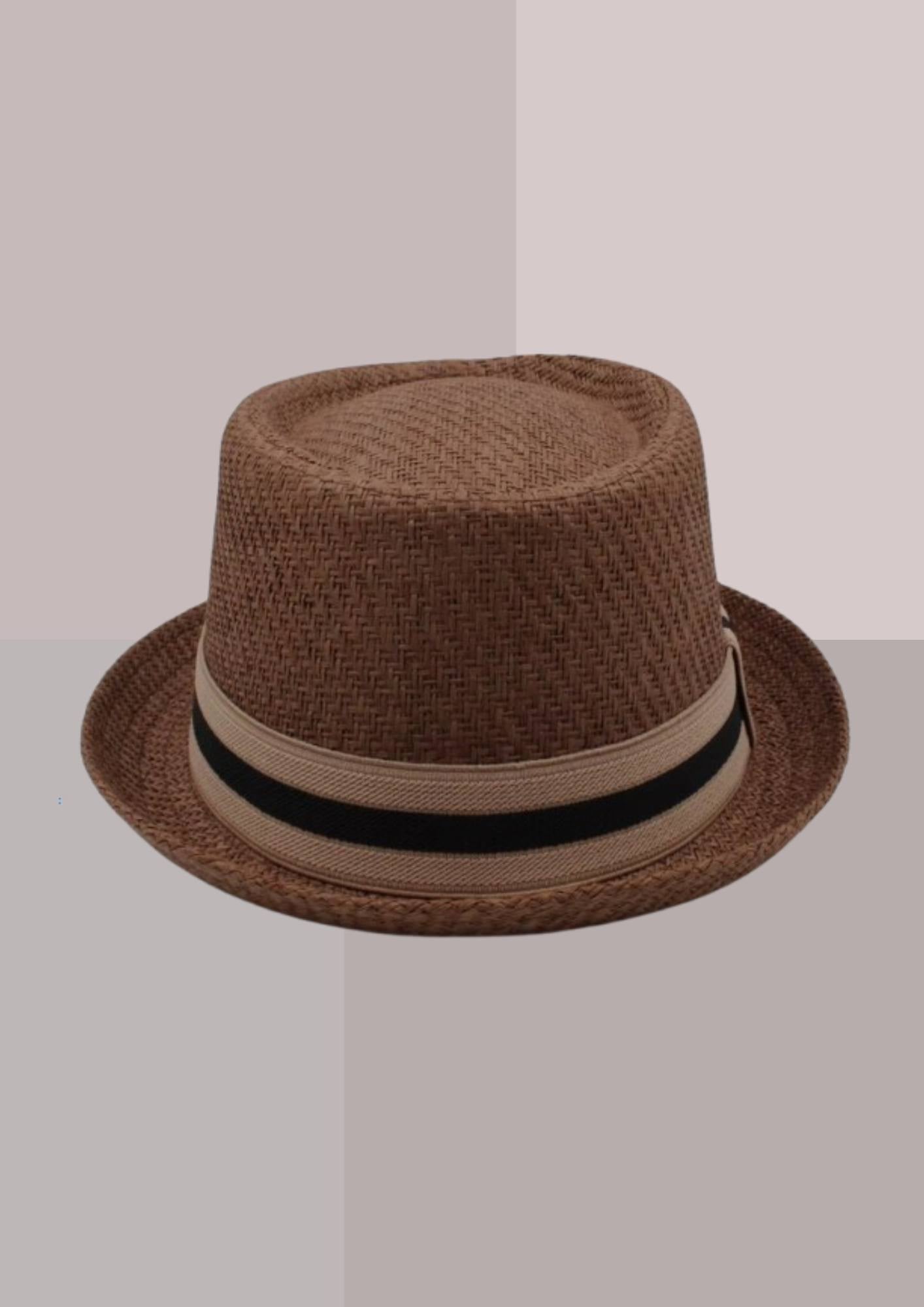 Porkpie - marron, en paille | Cap-Chapeau