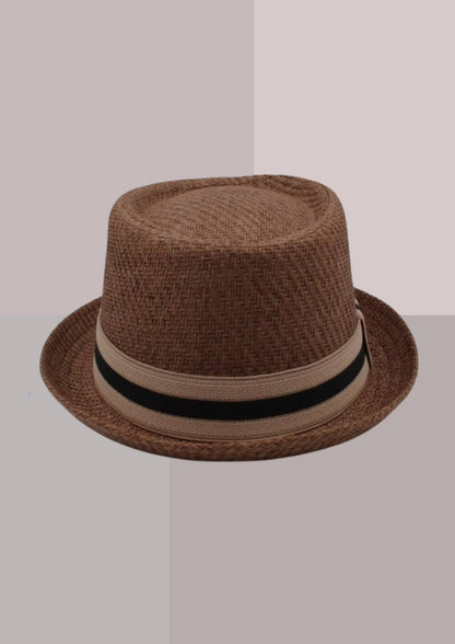 Porkpie - marron, en paille | Cap-Chapeau