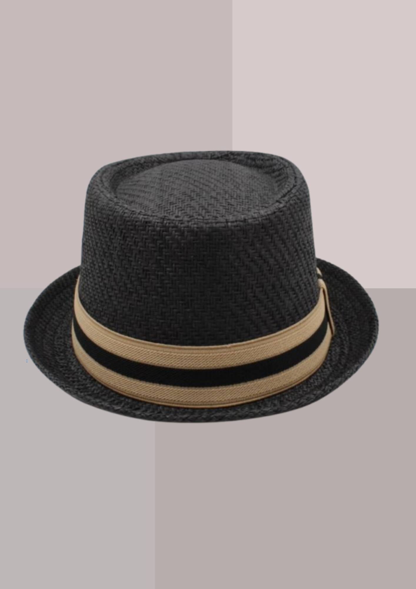 Chapeau de paille Pork Pie noir | Cap-Chapeau
