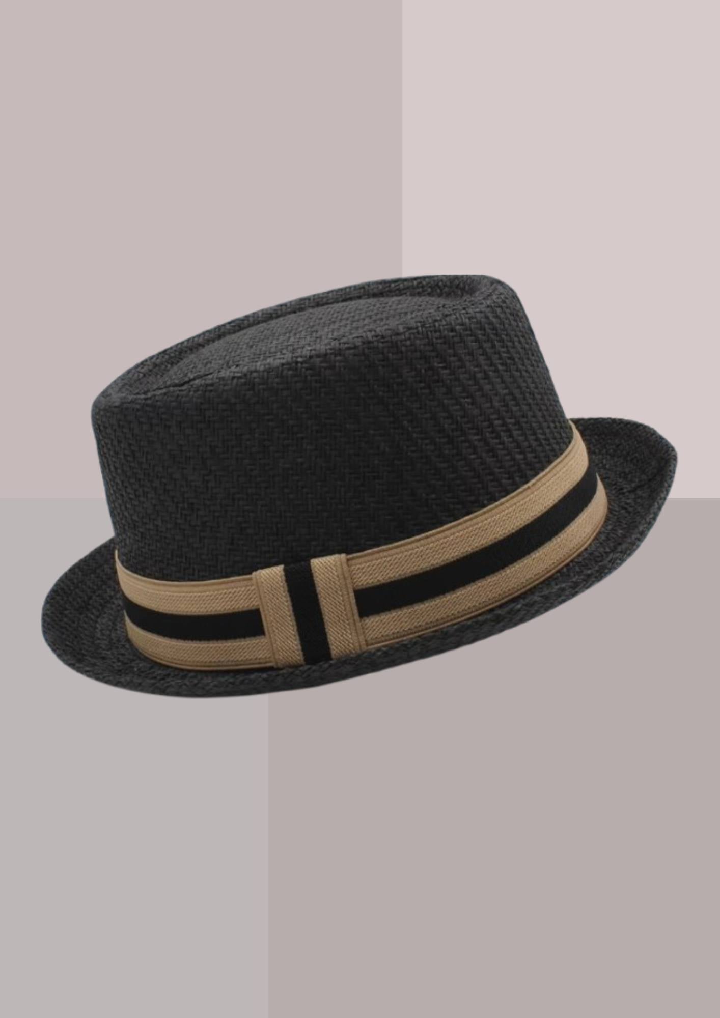 Pork Pie - chapeau de paille noir | Cap-Chapeau