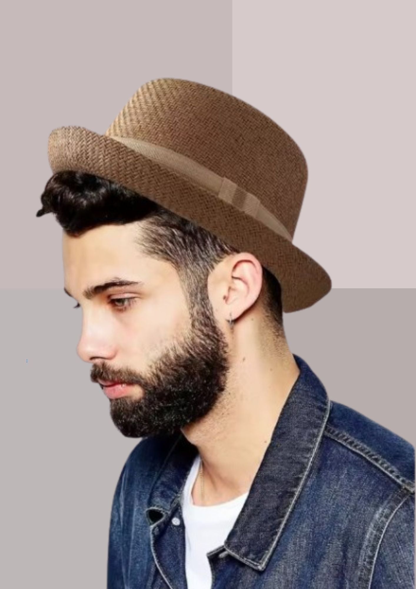 Chapeau de paille pork pie homme - marron | Cap-Chapeau