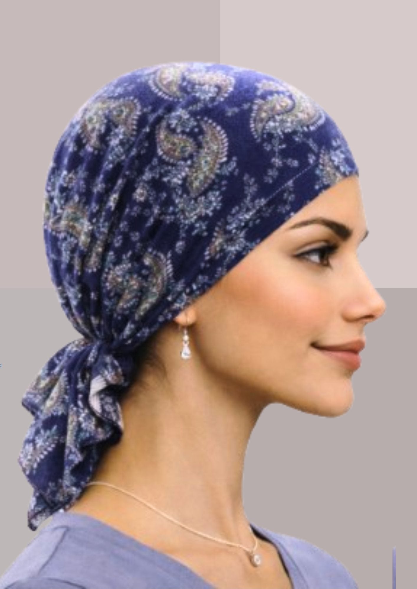 Turban chimiothérapie en coton doux postformé | Cap-Chapeau