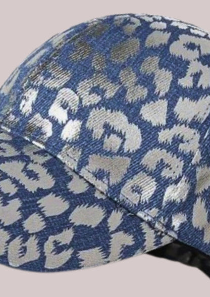 CASQUETTE LEOPARD - SILVER BLUE