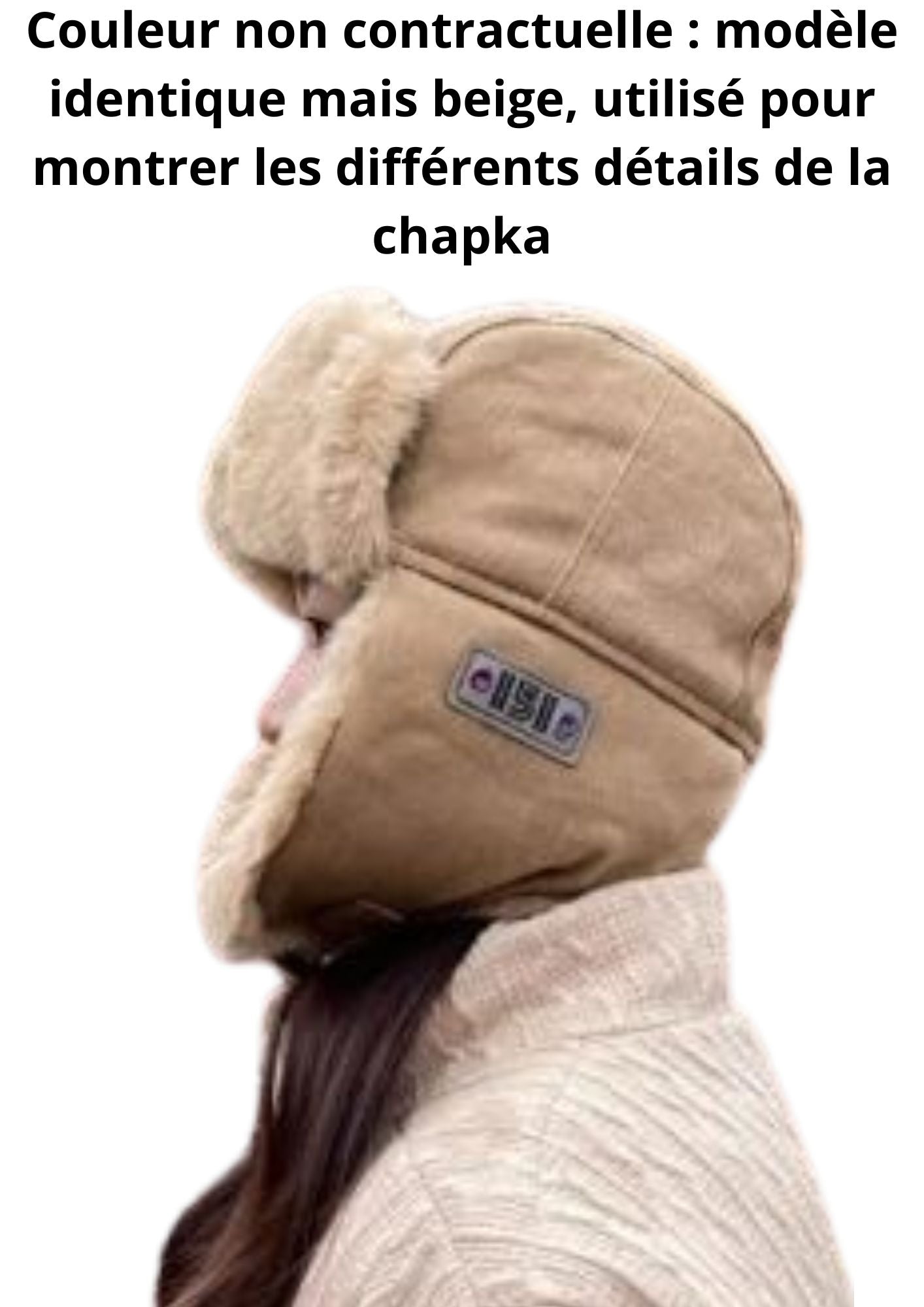 Chapka femme beige