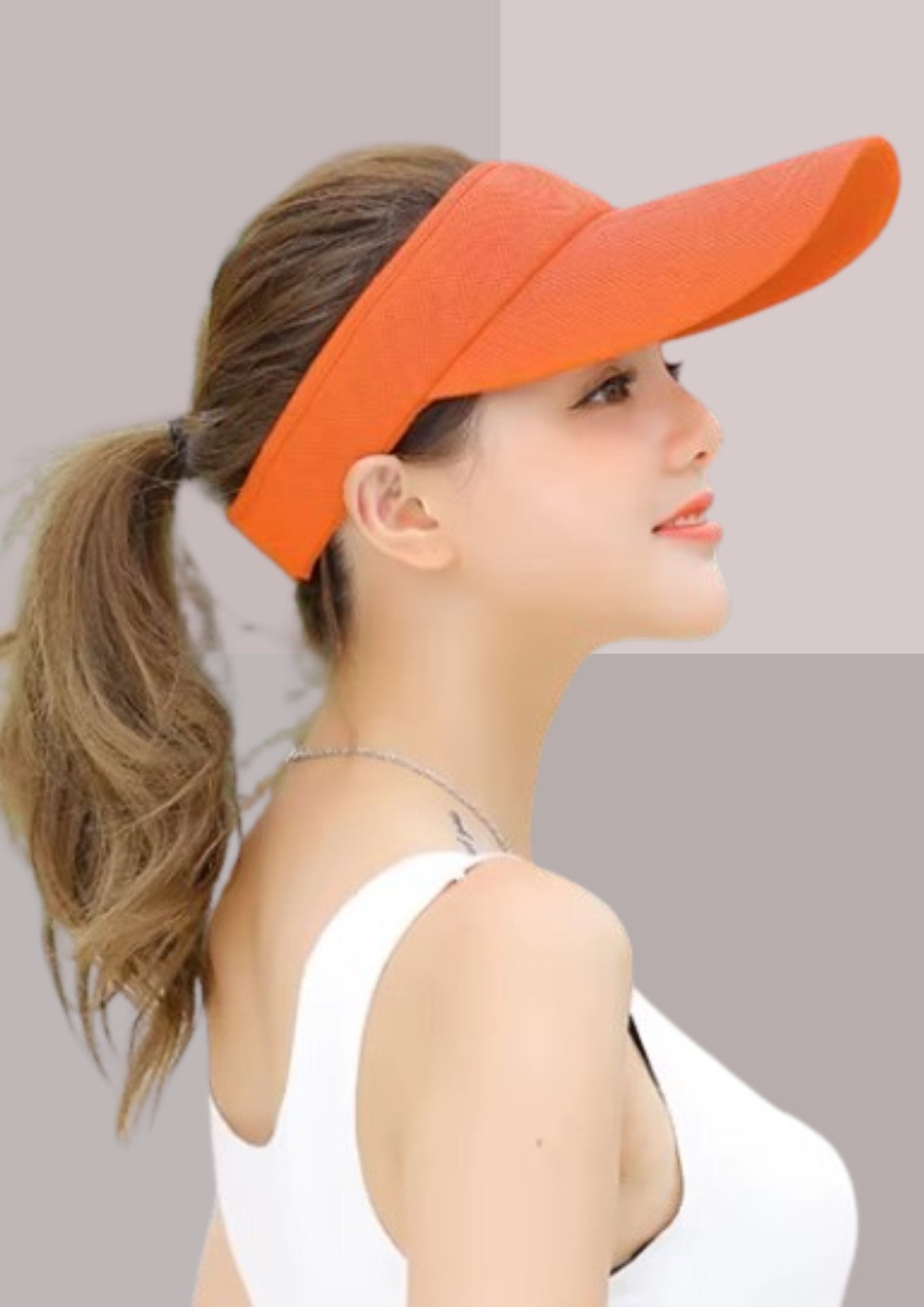 Visière longue Femme orange | Cap-Chapeau